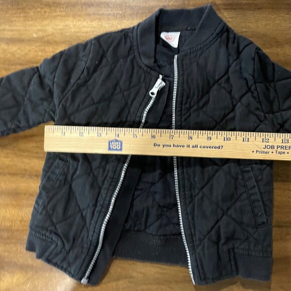 Kids Jacket Bundle - Nike Baby Blue Zip-Up & Black Quilted Jacket w/ Zipper 12mo - Picture 4 of 7